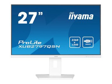 IIYAMA Monitor 27" XUB2797QSN-W2, QHD, IPS, 75Hz, 4ms, bijeli